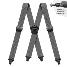 Heavy Duty Suspenders for Men Work Biker Outdoor 3.8cm Wide X-Back with 4 Snap Hook Adjustable Elastic Trouser Braces Strap Belt