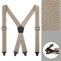 Heavy Duty Suspenders for Men Work Biker Outdoor 3.8cm Wide X-Back with 4 Snap Hook Adjustable Elastic Trouser Braces Strap Belt