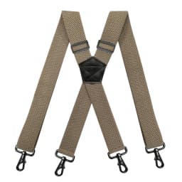 Heavy Duty Suspenders for Men Work Biker Outdoor 3.8cm Wide X-Back with 4 Snap Hook Adjustable Elastic Trouser Braces Strap Belt