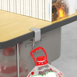 1/2pcs 360° Rotatable Steel Table Hooks - Detachable, Non-Destructive Installation for Office Desks, School Dormitories
