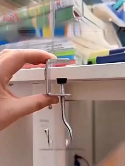 1/2pcs 360° Rotatable Steel Table Hooks - Detachable, Non-Destructive Installation for Office Desks, School Dormitories