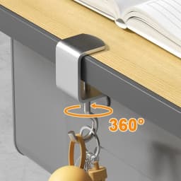 1/2pcs 360° Rotatable Steel Table Hooks - Detachable, Non-Destructive Installation for Office Desks, School Dormitories
