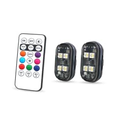 2/4pcs Wireless LED Strobe Lights Car Decor Atmosphere Light, 8 Colors Rechargeable Led Lights Anti-Collision LED Warning Light