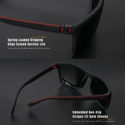 2025 New Square Frame Polarized Sunglasses High-Quality Spring Hinges Multicolor Coated Lenses for Vacation Driving Fishing UV P