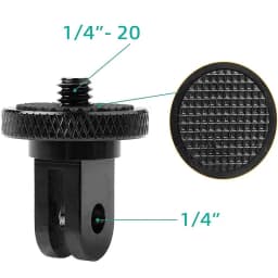 1/4 Inch Screw Tripod Adapter 360 Rotating Mount Holder For Go Pro 13 12 11 10 9 Insta 360 X5 X4 DJI OSMO 360 Camera Accessories