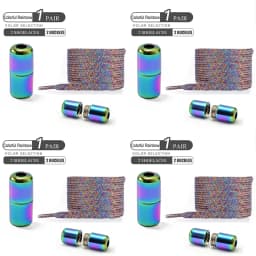 1Pair/2Pairs/4Pairs No Tie Shoe Laces Colorful Buckle Shoelaces Pearl Light Colorful Fashion Without Ties Elastic Laces Sneaker