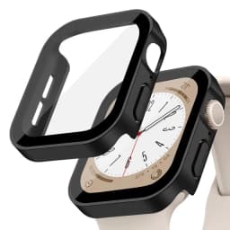 Glass+Case for Apple Watch 42 46mm 45mm 41 49 44mm 40 Mm Straight Edge Screen Protector Cover Case iWatch SE 6 7 8 9 10 11 Ultra