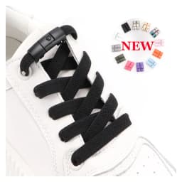 No Tie Shoe Laces Press Lock Shoelaces Without Ties Elastic Laces Sneaker Kids Adult 8MM Widened Flat Shoelace for Shoes
