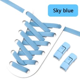 No Tie Shoe Laces Press Lock Shoelaces Without Ties Elastic Laces Sneaker Kids Adult 8MM Widened Flat Shoelace for Shoes