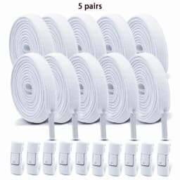No Tie Shoe Laces Press Lock Shoelaces Without Ties Elastic Laces Sneaker Kids Adult 8MM Widened Flat Shoelace for Shoes