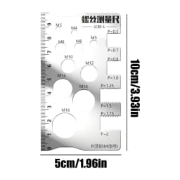 Thread Checker Screw Measurement Ruler Stainless Steel Caliper Metric Gauge Tool For Measuring Screw Pitch Bit Bolt Nut Screw