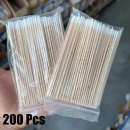 400pcs Pink Double Head Nail Art Cuticle Pusher Remover 7CM Orange Wood Sticks Cotton Swab Clean Tool for Nail Rhinestone Makeup
