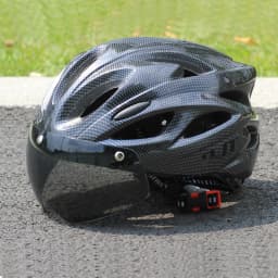 PJT Ultra-Light Magnetic Goggles Bicycle Helmet Lightweight PC Shell & EPS Foam Construction Cycling Helmet MTB Bike Helmet