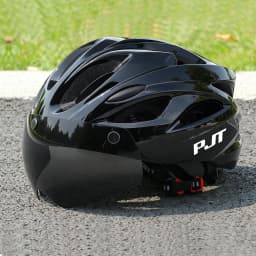PJT Ultra-Light Magnetic Goggles Bicycle Helmet Lightweight PC Shell & EPS Foam Construction Cycling Helmet MTB Bike Helmet