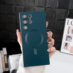 Luxury Magnetic Wireless Charging Case For Samsung Galaxy S26 S25 S24 S23 S 26 25 Ultra Plus Cases Shockproof Soft Phone Cover