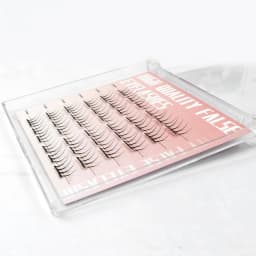 6 Rows Press on Comic Eyelash Clusters No Glue Soft Individual Anime Lashes Individual Lashes Cluster