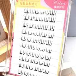 6 Rows Press on Comic Eyelash Clusters No Glue Soft Individual Anime Lashes Individual Lashes Cluster