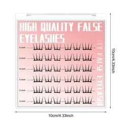 6 Rows Press on Comic Eyelash Clusters No Glue Soft Individual Anime Lashes Individual Lashes Cluster