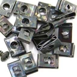 10/200pcs Car Metal Screw Clips Set U-Type Fastener Clip with Screw Anti-rust Fender Bumper Protection Buckle Iron Sheet Screw