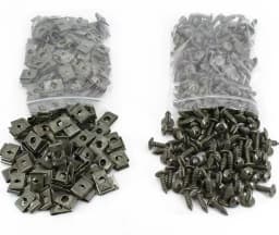 10/200pcs Car Metal Screw Clips Set U-Type Fastener Clip with Screw Anti-rust Fender Bumper Protection Buckle Iron Sheet Screw