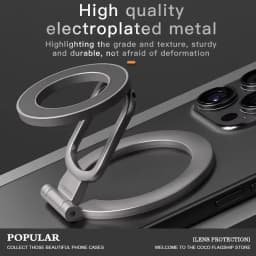 Double Sided Phone Stand Magnetic Phone Ring Holder Kickstand Magnet Grip for MagSafe iPhone 16 15 14 13 12 Pro Max Car Holder
