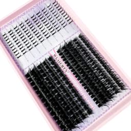 Lash Extensions Kit Spikes Lash Individuals 3D Volume Eyelash Clusters D-Curly Lash Clusters Kit 10-16MM DIY Eyelash Extensions