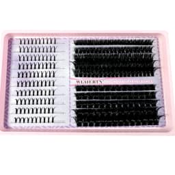 Lash Extensions Kit Spikes Lash Individuals 3D Volume Eyelash Clusters D-Curly Lash Clusters Kit 10-16MM DIY Eyelash Extensions