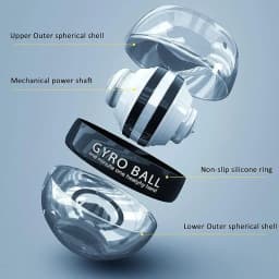 Auto-Start Gyro Ball Wrist & Forearm Exerciser, Hand/Arm/Finger Grip Strengthener for Muscle Training