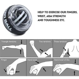 Auto-Start Gyro Ball Wrist & Forearm Exerciser, Hand/Arm/Finger Grip Strengthener for Muscle Training
