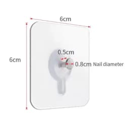 Self-Adhesive Hook Strong Adhesive Picture Frame Nails Hooks Transparent Seamless Wall Hangers Hanging Clock Wall Sticker Holder