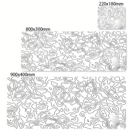 XXL Desk Mat Black And White Strata Liquid Mousepad Large Abstract Mouse Pad Gaming Deskmat With Lockedge Office Non-slip Carpet