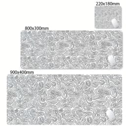 XXL Desk Mat Black And White Strata Liquid Mousepad Large Abstract Mouse Pad Gaming Deskmat With Lockedge Office Non-slip Carpet