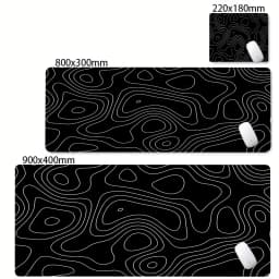 XXL Desk Mat Black And White Strata Liquid Mousepad Large Abstract Mouse Pad Gaming Deskmat With Lockedge Office Non-slip Carpet
