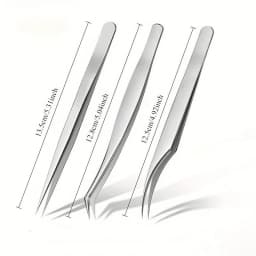 Stainless Steel Precision Pointed Tweezers, Beauty Makeup Eyebrow Pliers, Hair Removal , Accurate Pimple/Blackhead Extraction