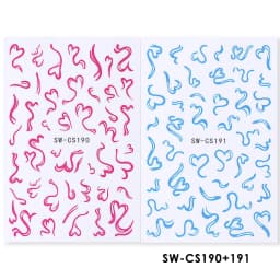2pcs Sweet Element Nail Art Stickers Simple Flower Heart Cherry Strawberry Kawaii Decals Colorful Bow Butterfly Manicure Sliders