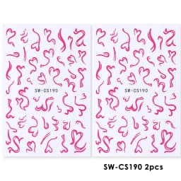 2pcs Sweet Element Nail Art Stickers Simple Flower Heart Cherry Strawberry Kawaii Decals Colorful Bow Butterfly Manicure Sliders