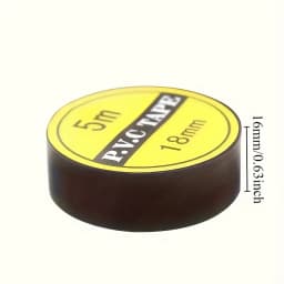 10pcs High-Temp Black Rubber Electrical Tape - Durable, Flexible Insulating Adhesive for Industrial, Home & Mechanics Use