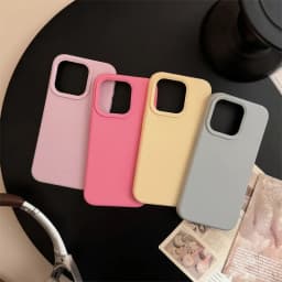 Dopamine-Inspired Silicone Solid Color Simple Fashion Phone Case for iPhone 18 17 Pro 16 Plus 16 18 Pro Max 15 14 13 12 11 Cover