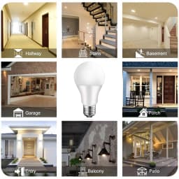 1pc Radar Motion Sensor Light Bulbs Dusk to Dawn LED Bulbs Outdoor Auto On/Off for Indoor Outdoor Basements, Porch,Courtyards