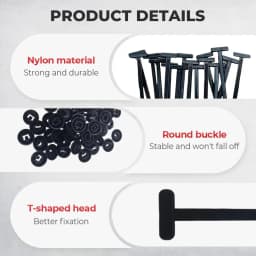 500PCS Nylon Cable Zip Self-Locking Heavy Duty Zip Ties Indoor & Outdoor General Purpose Cable Tie Buckles Releasable UV Resista