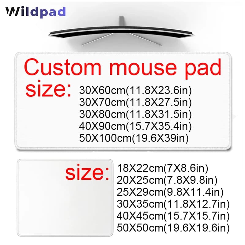 Custom Mouse Pad Print Diy Large Playmat Gaming Customized Mat XXL Size Gamer Office Mousepad OEM Logo Bulk Discounts Desk Mat