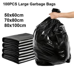 20/50/100PCS Thickened Black Large Capacity Garbage Bags Kitchen Hotel Cleaning Oversized Disposable Trash Bag