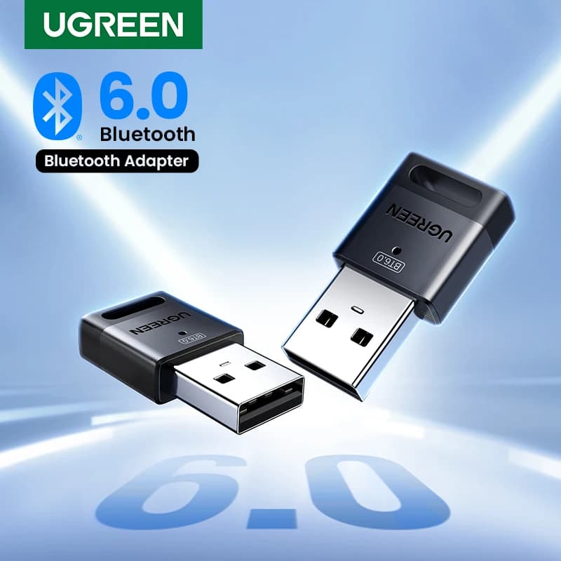 USB Bluetooth Adapter, Bluetooth 6.0 Dongle for PC Windows 11/10/8.1, Receiver & Transmitter for Keyboard/Mouse