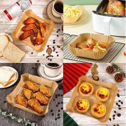 Air Fryer Paper Oven Paper Disposable Send Brush Non-Stick Airfryer Baking Papers Liners Parchment Paper for Baking Microwave
