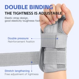 Wrist Brace for Carpal Tunnel Support Brace with Splints Hand Support for Arthritis Tendonitis Sprain Injuries Wrist Pain 1PC