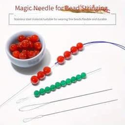 7pcs Stainless Steel Bead Needles Magical Fine Bead DIY Jewelry Making Tools Handicrafts Bead Accessories Sturdy Durable Flexib