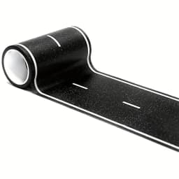 Cartoon Style Reusable Road Stickers, Black Polyurethane Road Tape, Suitable for Party Racing Decoration