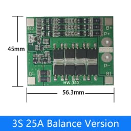 2S 3S 4S Li-ion Lithium Battery 18650 Charger Protection Board BMS 20A 25A 40A 60A Enhance Balance with Balance For Drill Motor