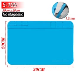 Soldering Station Mat Silicone Work Mat Heat Resistant 932°F Anti-Static Magnetic Mat for Electronic Phone Laptop Watch Repair