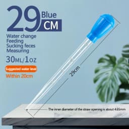 Lengthen Pipettes Cleaner Simple Cleaning Tool for Aquarium Water Changer Aquarium Siphon Fish Tank Vacuum Cleaner 29cm 45cm